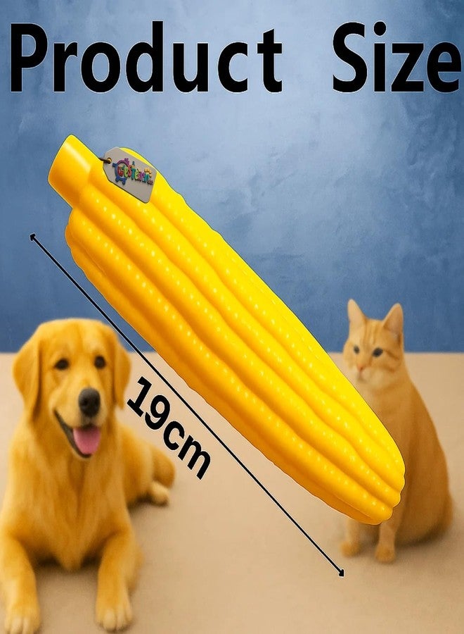 Western Era Corn Squeaky Dog Toy | Realistic Corn Cob Chew Toy with Built-in Squeaker | Textured Surface for Teeth Cleaning | Interactive Rubber Toy for All Breeds | Fun Indoor Outdoor Pet Toy - Image 3